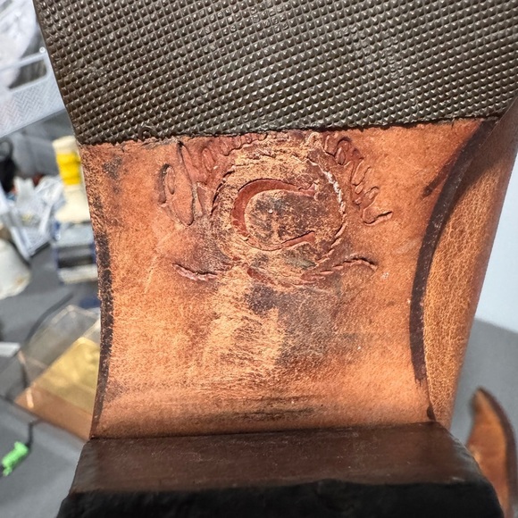 Tan Embroidered Ankle Booties 9.5B - Picture 9 of 11